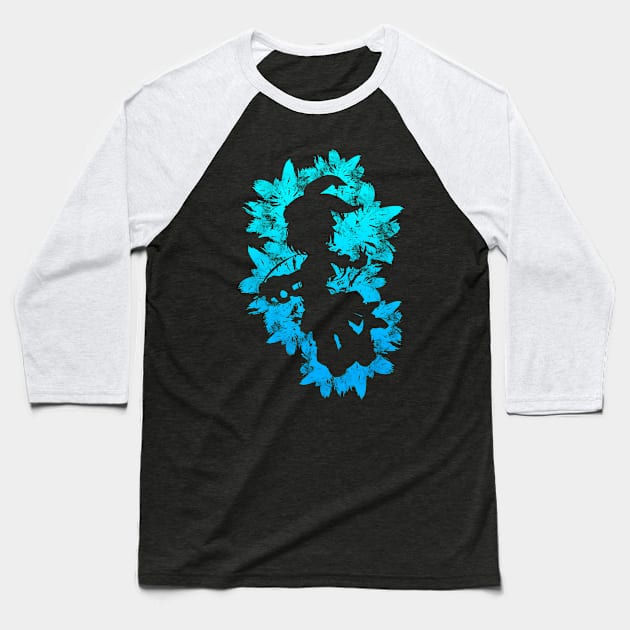 Gun - Blue Abstract Baseball T-Shirt by Scailaret